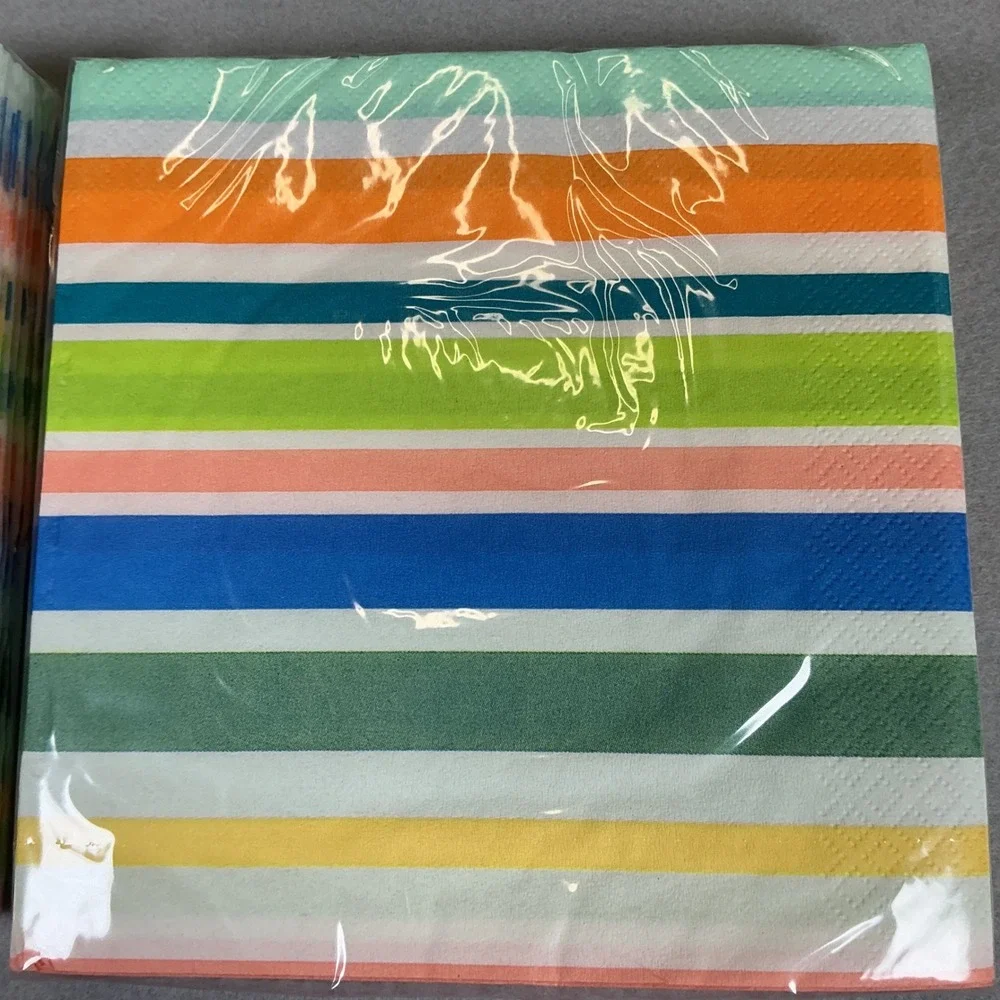 Sun Squad Striped Lunch Napkins 30 Ct 2 Ply 12.7in‎ Set of 2